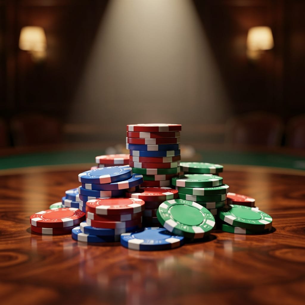 Jackpot-spill – pokerchips og spill